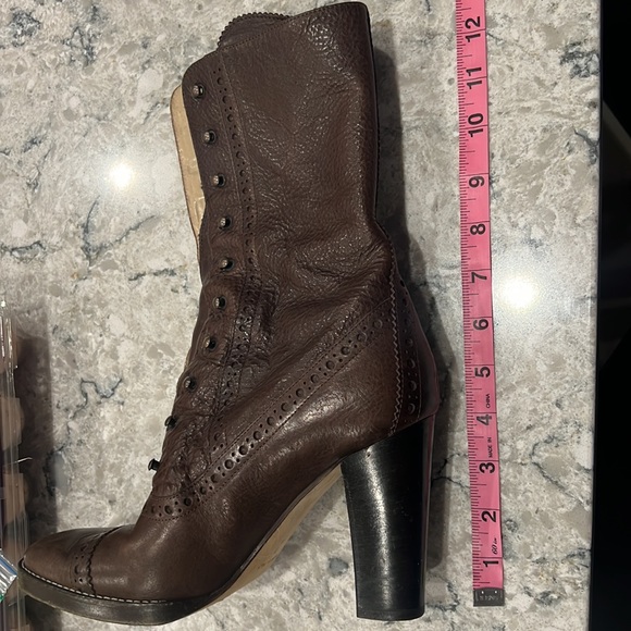 Michael kors brown leather mid calf boots size 8 - Picture 7 of 9